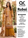 Ruba By Al karam Rayon Cotton Printed Pakistani Dress Material

